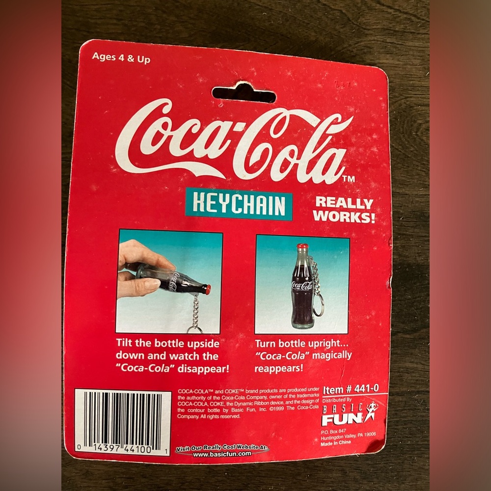 Basic Fun Coca Cola Keychain Item #441-0 - Picture 2 of 2